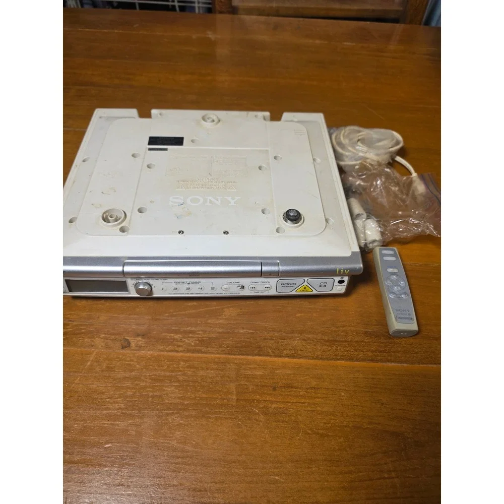 Sony Liv ICF-CD543RM Under Cabinet Kitchen Radio CD Player w/ Remote & Hardware